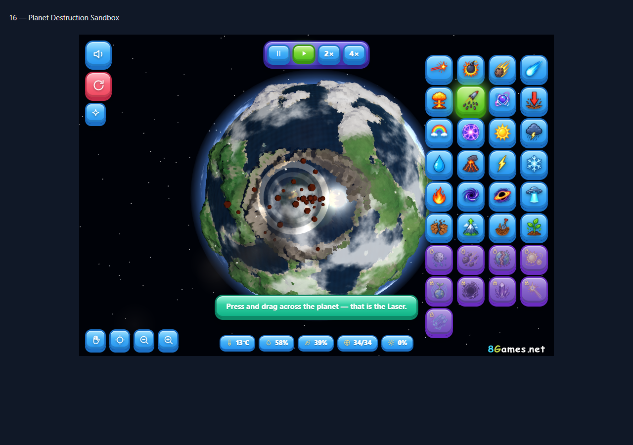 Planet Destruction Sandbox during the isolated browser check