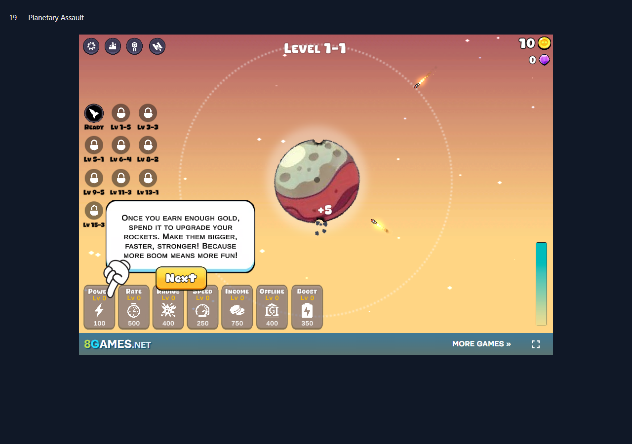 Planetary Assault during the isolated browser check